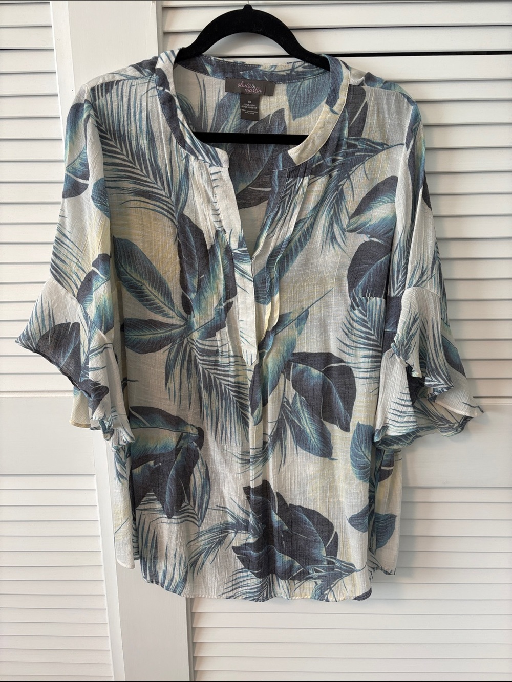 Tropical Leaf Tunic Top